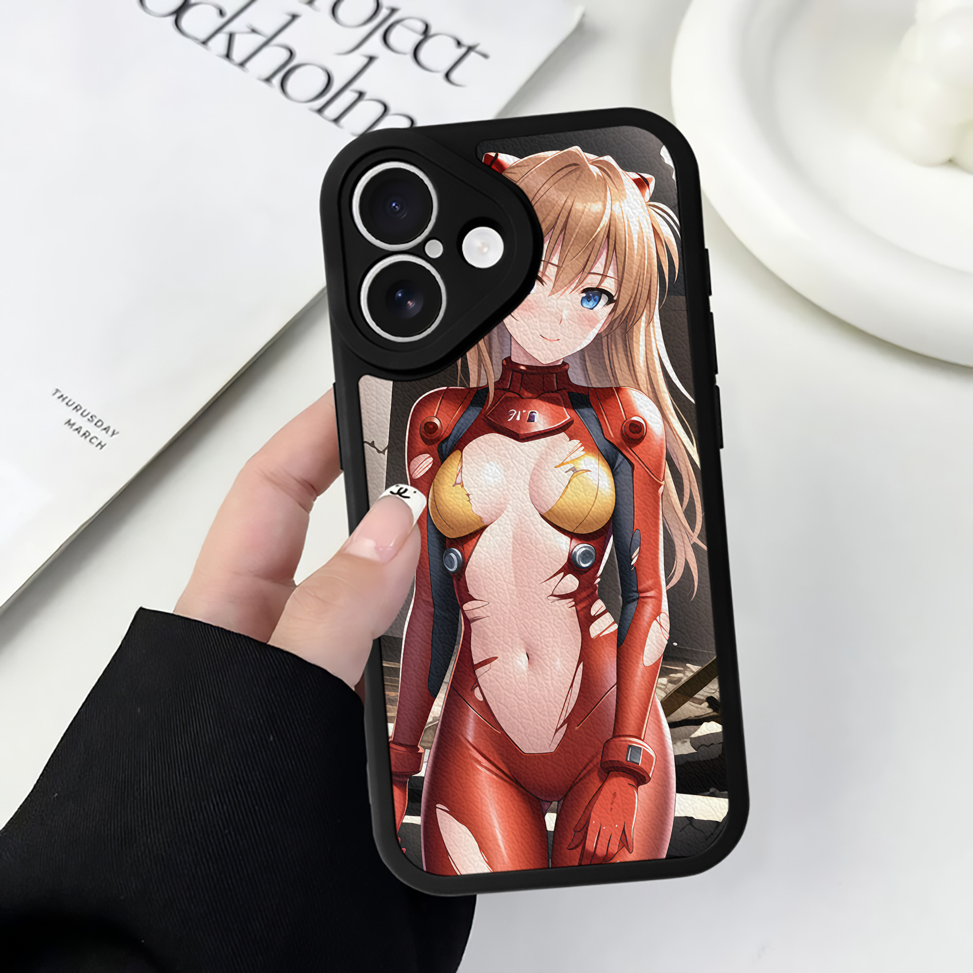 （画像用） EVA 新世紀エヴァンゲリオン 【iPhone 16シリーズ対応】シリコンスマホケース（レザー調） 材質：シリコン